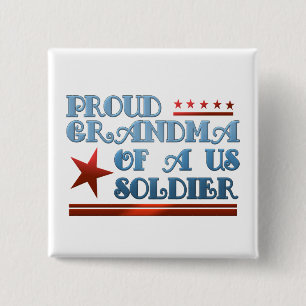 Macaron Carré 5 Cm Grand-maman fière d'un soldat des USA