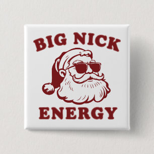 Macaron Carré 5 Cm Grande énergie Nick drôle Santa Noël Vintage