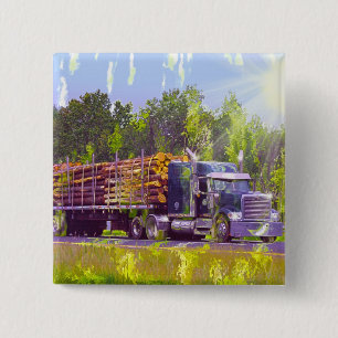 Macaron Carré 5 Cm GRANDS CAMIONS et CAMIONS d'INSTALLATION pour des 