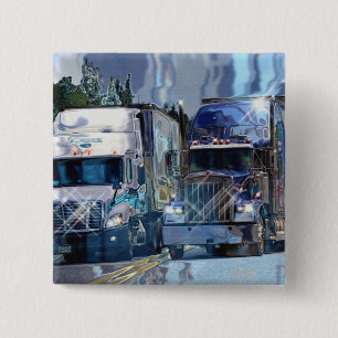 Macaron Carré 5 Cm GRANDS CAMIONS et CAMIONS d'INSTALLATION pour des 