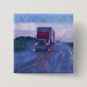 Macaron Carré 5 Cm GRANDS CAMIONS et CAMIONS d'INSTALLATION pour des 