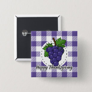 Macaron Carré 5 Cm Grape on Violet Plaid