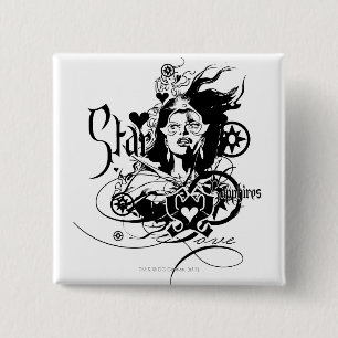 Macaron Carré 5 Cm Graphique 7 de saphir d'étoile