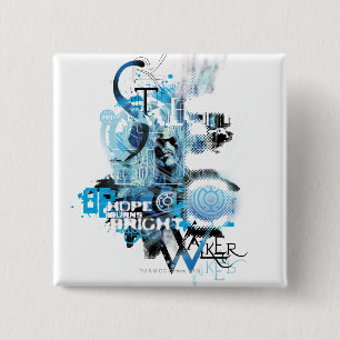 Macaron Carré 5 Cm Graphique bleu 1 de lanterne