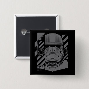 Macaron Carré 5 Cm Graphisme de Trooper Sith de Style Industriel