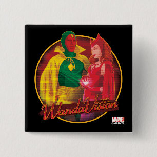 Macaron Carré 5 Cm Graphisme de WandaVision Halloween