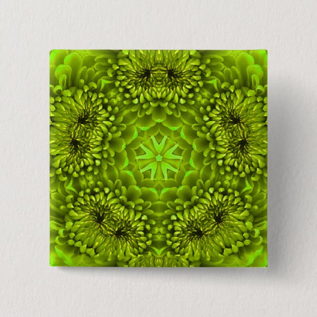 MACARON CARRÉ 5 CM GREEN DAHLIA (Devant)