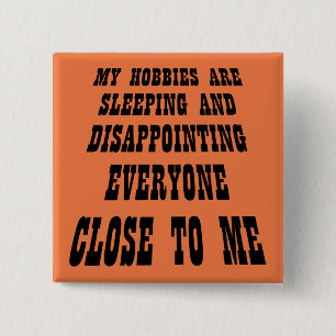 Macaron Carré 5 Cm Grosse déception Gros Bouton Drôle Épingle