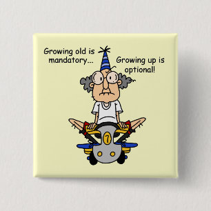 Macaron Carré 5 Cm Growing Up est un Humour facultatif