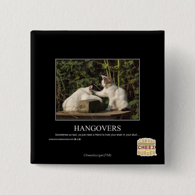 Macaron Carré 5 Cm Gueules de bois (Devant)