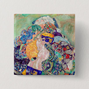 Macaron Carré 5 Cm Gustav Klimt - Bébé / Berceau