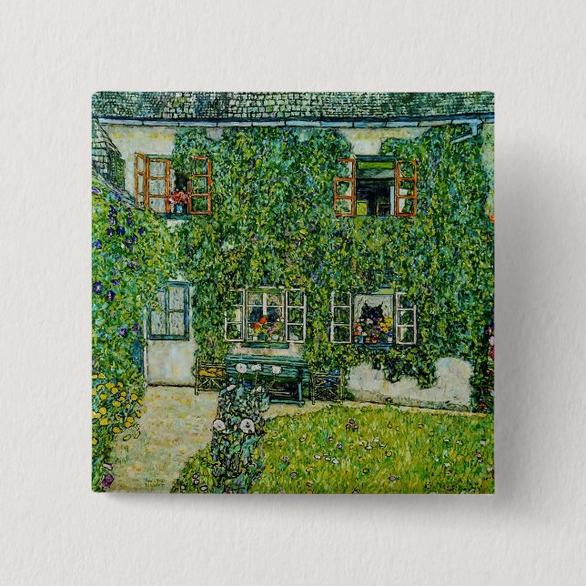 Macaron Carré 5 Cm Gustav Klimt - La Maison de Guardaboschi (Devant)