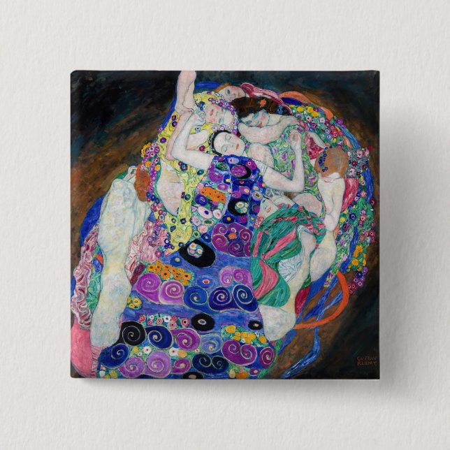 Macaron Carré 5 Cm Gustav Klimt - La Vierge (Devant)