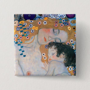 Macaron Carré 5 Cm Gustav Klimt - Mère et Enfant
