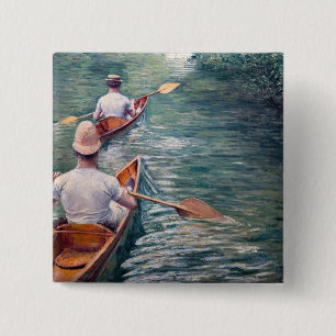Macaron Carré 5 Cm Gustave Caillebotte - Canots sur l'Yerres