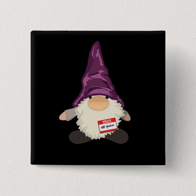 Macaron Carré 5 Cm H.H. Bouton de Gnolmes (Devant)