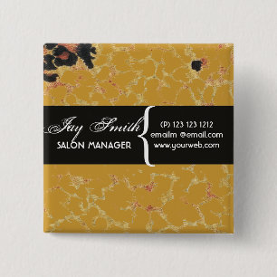 Macaron Carré 5 Cm Hairstylist Salon Trade Show Uniform Name Tag
