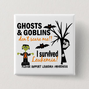 Macaron Carré 5 Cm Halloween 1 survivant de leucémie