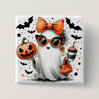 Macaron Carré 5 Cm Halloween Ghost
