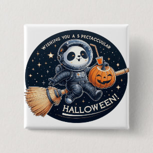 Macaron Carré 5 Cm Halloween spectaculaire avec un panda bambou