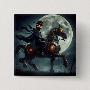 Macaron Carré 5 Cm Halloween Steampunk Cavalier sans tête