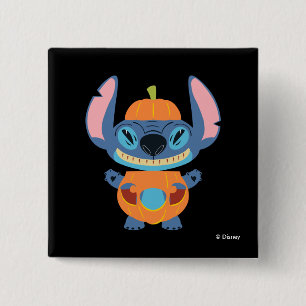 Macaron Carré 5 Cm Halloween Stitch Citrouille