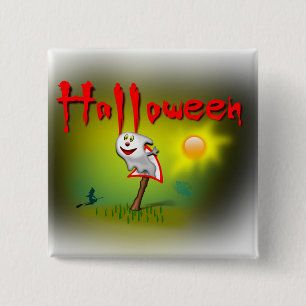 Macaron Carré 5 Cm Halloween Sunshine Ghost -