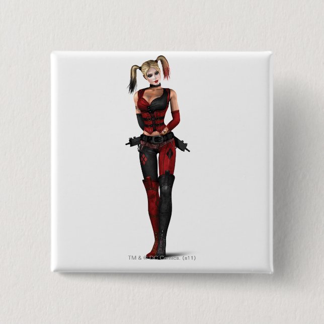 Macaron Carré 5 Cm Harley Quinn (Devant)