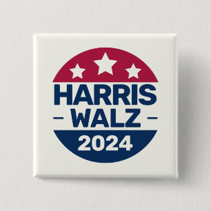 Macaron Carré 5 Cm Harris Walz 2024 Campagne pour le président Patrio