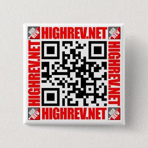 Macaron Carré 5 Cm Haut bouton de code de Rev QR