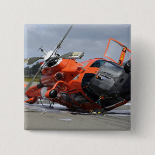 Macaron Carré 5 Cm Hélicoptère du dauphin MH-65 écrasé chez Arcat