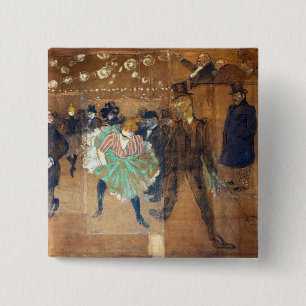 Macaron Carré 5 Cm Henri de Toulouse-Lautrec - Danse au Rouge