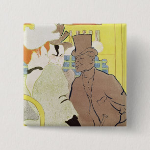 Macaron Carré 5 Cm Henri De Toulouse-Lautrec   l'Anglais au