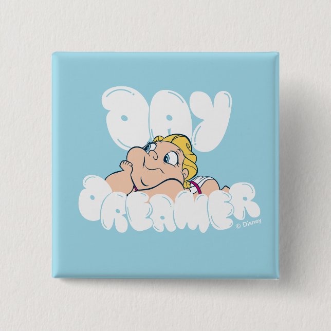 Macaron Carré 5 Cm Hercule bébé - Rêveur Bouton (Devant)