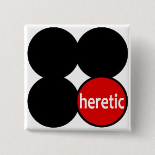 Macaron Carré 5 Cm Hérétique rond dans un bouton carré