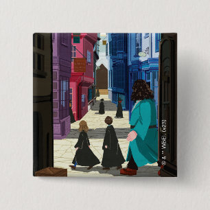 Macaron Carré 5 Cm Hermione, HARRY POTTER™ & Hagrid dans Diagon Alley