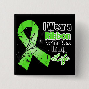 Macaron Carré 5 Cm Héros de ruban non Hodgkins Lymphoma dans ma vie