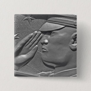 Macaron Carré 5 Cm Héros Vétéran Militaire Honneur