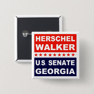 Macaron Carré 5 Cm Herschel Walker Sénat américain Géorgie 2022