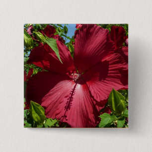 Macaron Carré 5 Cm Hibiscus Flower and Blue Sky