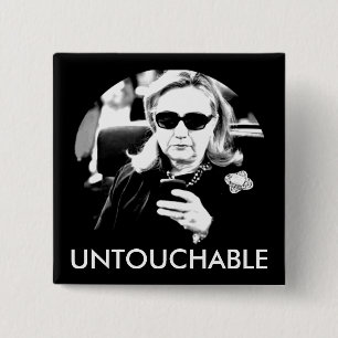Macaron Carré 5 Cm Hillary Clinton intouchable