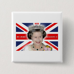 Macaron Carré 5 Cm HM Queen Elizabeth II - Pro photo