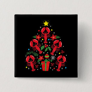 Macaron Carré 5 Cm Homard Arbre de Noël Funny cadeau de Noël