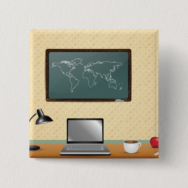 Macaron Carré 5 Cm Home Office Desk Laptop Coffee (Devant)