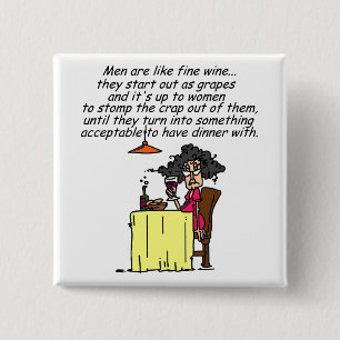 Macaron Carré 5 Cm Hommes et FIne Humour de vin