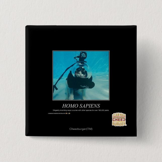 Macaron Carré 5 Cm Homo sapiens (Devant)