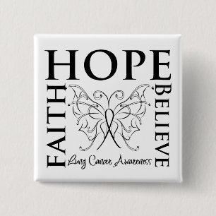 Macaron Carré 5 Cm Hope Belith Faith - Cancer du poumon
