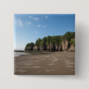 Macaron Carré 5 Cm Hopewell Rocks et le site d'exploration des marées