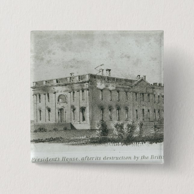 Macaron Carré 5 Cm House After du Président sa destruction (Devant)