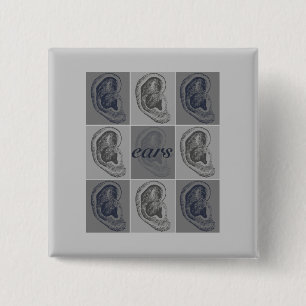 Macaron Carré 5 Cm Huit oreilles graphiques